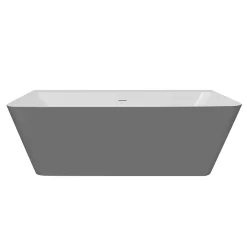 Victorian Plumbing Orion Matt Grey Back To Wall Modern Square Bath (1700 X 740mm) -Croydex shop ori17gry nw d2