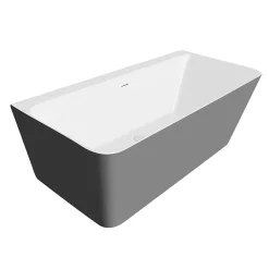 Victorian Plumbing Orion Matt Grey Back To Wall Modern Square Bath (1700 X 740mm) -Croydex shop ori17gry nw d4