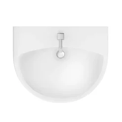 Victorian Plumbing Orion Basin With Full Pedestal (555mm Wide - 1 Tap Hole) -Croydex shop orionbasinwithfullpedestalnd3