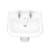 Victorian Plumbing Oxford Ceramic Traditional Basin & Pedestal Set -Croydex shop oxbd3