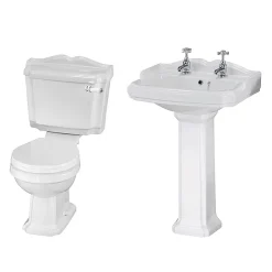 Victorian Plumbing Oxford 5 Piece 2TH Traditional Ceramic Bathroom Suite 8 Victorian Plumbing Oxford 5 Piece 2TH Traditional Ceramic Bathroom Suite -Croydex shop oxford5piece2thtraditionalceramicbathroomsuitendetail