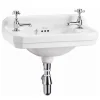 Urlington Bathroom Burlington Cloakroom Slimline Toilet + Edwardian Wall Mounted 2TH Basin -Croydex shop p5c3b8d2