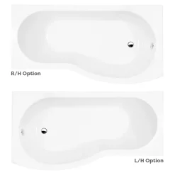 Victorian Plumbing Pro 600 Modern Shower Bath Suite -Croydex shop p600bs n d1