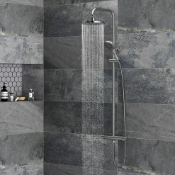 Victorian Plumbing Pro 600 B-Shaped 1700 Complete Bathroom Package -Croydex shop p6b17bp n d1