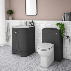 The Period Bathroom Company Period Bathroom Co. 500mm Dark Grey Toilet Unit With Cistern + Traditional Pan 13 The Period Bathroom Company Period Bathroom Co. 500mm Dark Grey Toilet Unit With Cistern + Traditional Pan -Croydex shop pbc5dgwc d5