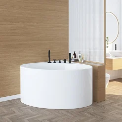 Victorian Plumbing Poco Corner Modern Freestanding Bath (1000 X 1000mm) -Croydex shop pfb615c d1