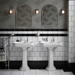 Heritage Bathroom Heritage - Granley Deco 2TH Basin & Pedestal 8 Heritage Bathroom Heritage - Granley Deco 2TH Basin & Pedestal -Croydex shop pgdw05pgrw09 d1
