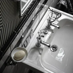 Heritage Bathroom Heritage - Granley Deco 2TH Basin & Pedestal