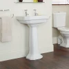 Heritage Bathroom Heritage - Granley Deco 55cm 2TH Basin & Pedestal -Croydex shop pgdw06pgrw09 d2
