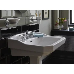 Heritage Bathroom Heritage - Granley Standard Basin & Pedestal - Various Tap Hole Options