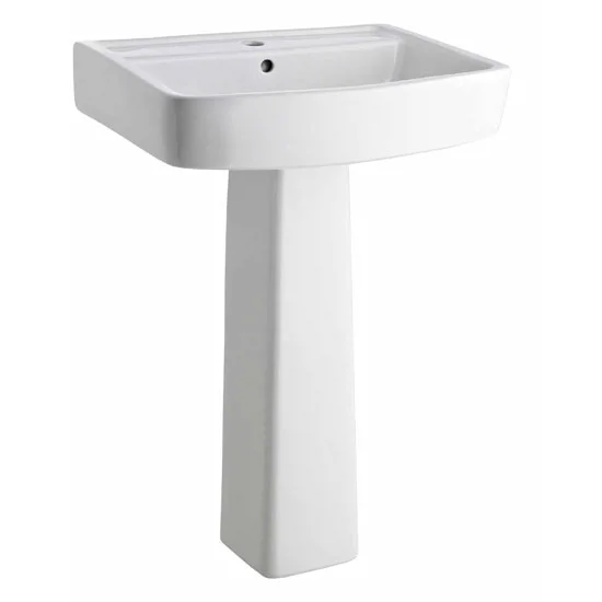 Nui Bliss 4 Piece Bathroom Suite - CC Toilet & 1TH Basin With Pedestal - 2 X Basin Size And Seat Options 6 Nui Bliss 4 Piece Bathroom Suite - CC Toilet & 1TH Basin With Pedestal - 2 X Basin Size And Seat Options - Image 4