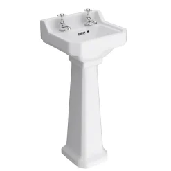 Nuie Carlton 4-Piece Traditional 2TH Bathroom Suite - 500mm Basin