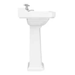 Nuie Carlton Traditional Basin + Pedestal (2 Tap Hole) -Croydex shop premiercarltontraditionalbasinwithpedestalnd2