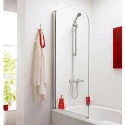Nuie Curved Top Straight Hinged Barmby Shower Bath -Croydex shop premiercurvedstraighthingedlintonshowerbathd3