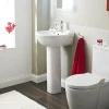 Nuie - Darwin 1TH Basin With Full Pedestal 1 Nuie - Darwin 1TH Basin With Full Pedestal -Croydex shop premierdarwin1thbasinwithfullpedestald1