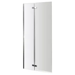 Nuie Square Hinged With Fixed Panel Screen Linton Shower Bath -Croydex shop premiersquarehingedwithfixedpanellintonshowerbathd1 1