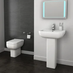 Victorian Plumbing Pro 600 Modern Back To Wall Toilet + Soft Close Seat