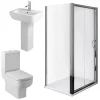 Victorian Plumbing Pro En Suite Bathroom Package With 1200mm Sliding Enclosure -Croydex shop proensuitebathroompackagewith1200mmslidingenclosured1