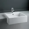 RAK Ceramic RAK - Nova 46cm Semi Recessed Basin - 1 Tap Hole -Croydex shop raknova46cmsemirecessedbasin1thnovasrlarge