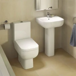 Victorian Plumbing RAK Series 600 Bathroom Suite With Orlando Corner Bath - Right Hand Option -Croydex shop raks600crnrhd1