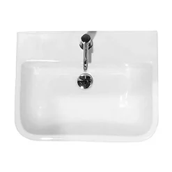 RAK Ceramic RAK Series 600 52cm Basin + Half Pedestal -Croydex shop rakseries60052cmbasininchalfpedestald1