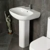 RAK Ceramic RAK - Tonique 55cm Basin 1th With Full Pedestal -Croydex shop raktonique55cmbasin1thwithfullpedestald1
