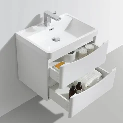 Monza­­ Bathroom Monza White Ash Wall Hung Bathroom Furniture Package -Croydex shop rdwwhpk d4