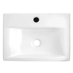 Nui Rectangular Counter Top Ceramic Basin - 460 X 330mm -Croydex shop rectangularcountertopceramicbasinbas007nd1