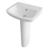 Nuie Renoir Compact Basin & Full Pedestal - 1 Tap Hole -Croydex shop rfp d4