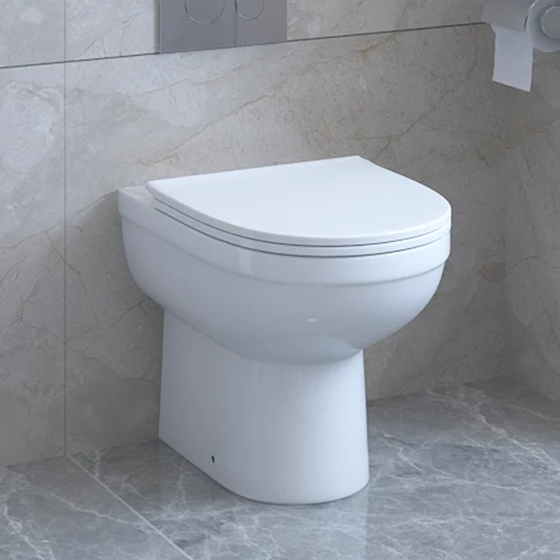 Victorian Plumbing Ringo Rimless Round Back To Wall Pan With Slim Soft-Close Seat 4 Victorian Plumbing Ringo Rimless Round Back To Wall Pan With Slim Soft-Close Seat - Image 2