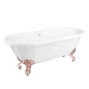 Victorian Plumbing Duke 1795 Traditional Roll Top Bath + Rose Gold Leg Set -Croydex shop rgduke1795b n d3