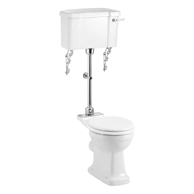 Urlington Bathroom Burlington Rimless Medium Level WC With 520mm Lever Cistern 4 Urlington Bathroom Burlington Rimless Medium Level WC With 520mm Lever Cistern - Image 2