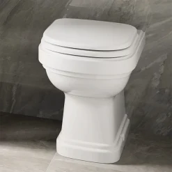 Urlington Bathroom Burlington Riviera Back To Wall Toilet With Soft Close Seat -Croydex shop riv12riv025 d1