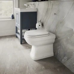 Urlington Bathroom Burlington Riviera Back To Wall Toilet With Soft Close Seat -Croydex shop riv12riv025 d2