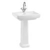 Urlington Bathroom Burlington Riviera 580mm Square Basin + Full Pedestal -Croydex shop riv1nthriv6 l