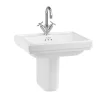 Urlington Bathroom Burlington Riviera 580mm Square Basin + Semi Pedestal -Croydex shop riv1nthriv7 l
