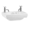 Urlington Bathroom Burlington Riviera 450mm 2TH Wall Hung Cloakroom Basin -Croydex shop riv82th d4