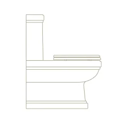 Urlington Bathroom Burlington Riviera Close Coupled BTW Toilet With Soft Close Seat