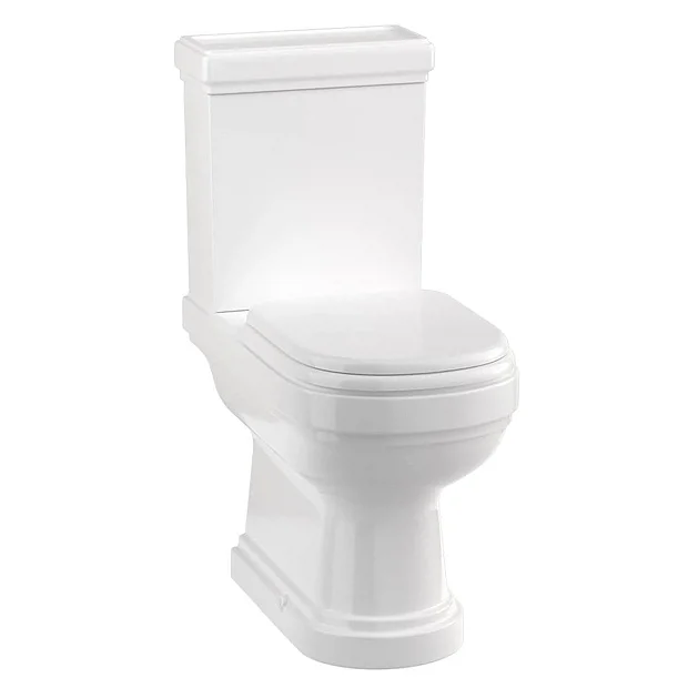 Urlington Bathroom Burlington Riviera Close Coupled Open Back Toilet With Soft Close Seat 6 Urlington Bathroom Burlington Riviera Close Coupled Open Back Toilet With Soft Close Seat - Image 4