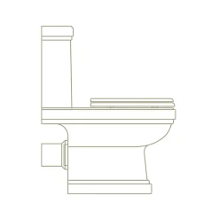 Urlington Bathroom Burlington Riviera Close Coupled Open Back Toilet With Soft Close Seat