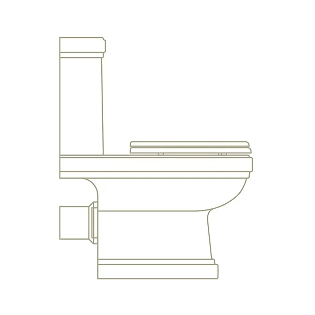 Urlington Bathroom Burlington Riviera Close Coupled Open Back Toilet With Soft Close Seat 3 Urlington Bathroom Burlington Riviera Close Coupled Open Back Toilet With Soft Close Seat