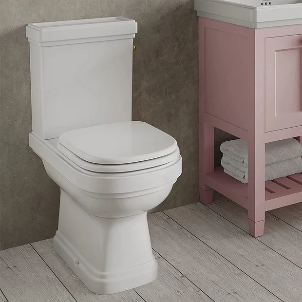 Urlington Bathroom Burlington Riviera Close Coupled Open Back Toilet With Soft Close Seat 4 Urlington Bathroom Burlington Riviera Close Coupled Open Back Toilet With Soft Close Seat - Image 2