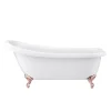 Victorian Plumbing Oxford 1710 Roll Top Slipper Bath + Rose Gold Leg Set 2 Victorian Plumbing Oxford 1710 Roll Top Slipper Bath + Rose Gold Leg Set -Croydex shop rmox1710b d2