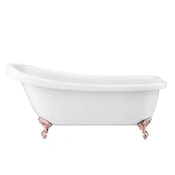 Victorian Plumbing Oxford 1710 Roll Top Slipper Bath + Rose Gold Leg Set