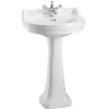 Urlington Bathroom Burlington Edwardian Round Medium Basin And Regal Pedestal -Croydex shop roundb61thverylarge