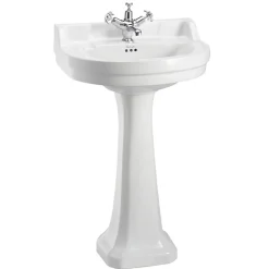 Urlington Bathroom Burlington Edwardian Round Medium Basin And Regal Pedestal