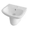 Nuie Renoir Compact Basin & Semi Pedestal - 1 Tap Hole -Croydex shop rsp d1