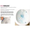 RAK Ceramic RAK Series 600 Rimless Back To Wall Pan + Slim Soft Close Seat -Croydex shop rstbtwpansc d1 5