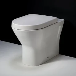 RAK Ceramic RAK Resort Extended Height Back To Wall Rimless Pan + Quick Release Soft Close Urea Seat -Croydex shop rstbtwpansc l 2
