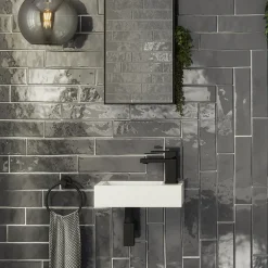 Victorian Plumbing Rondo Wall Hung Small Cloakroom Basin 1TH - 365 X 180mm 11 Victorian Plumbing Rondo Wall Hung Small Cloakroom Basin 1TH - 365 X 180mm -Croydex shop rwhscb n d1